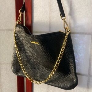 Lodis Crossbody Small Clutch Purse Italian Leather Bag Black